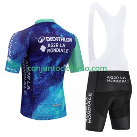 Conjunto Maillot + Culotte Corto con tirantes Decathlon Ag2R 2024 N001